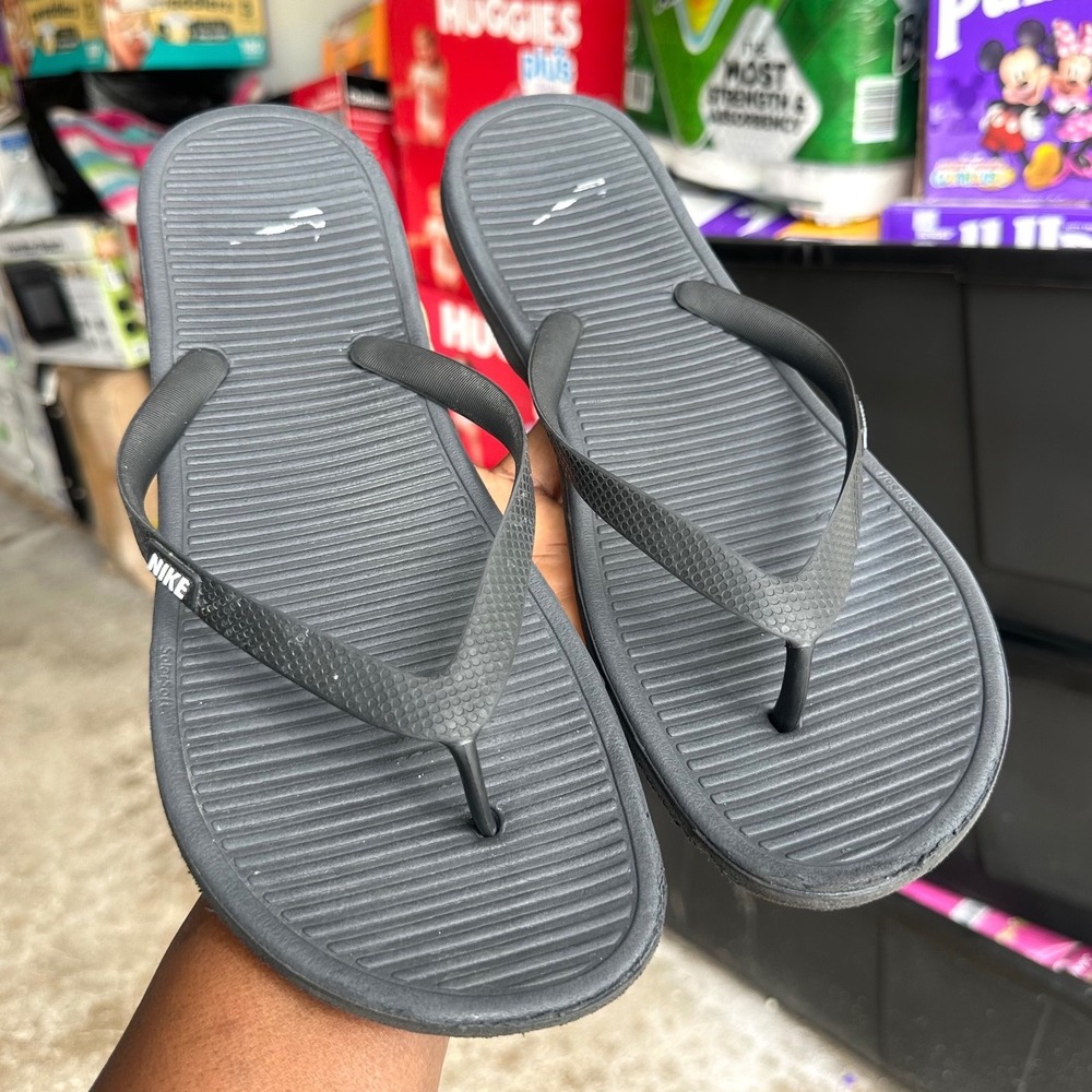 Nike Solarsoft Thong 2 Flip Flop Sandals Men's Size 11 Black - Picture 9 of 9